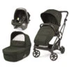 Trio Vivace + Primo Viaggio SLK + Culla Grande PEG PEREGO Green -Made 4 Baby Boutique trio vivace primo viaggio slk culla grande peg perego green