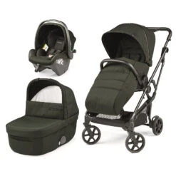 Trio Vivace + Primo Viaggio SLK + Culla Grande PEG PEREGO Green